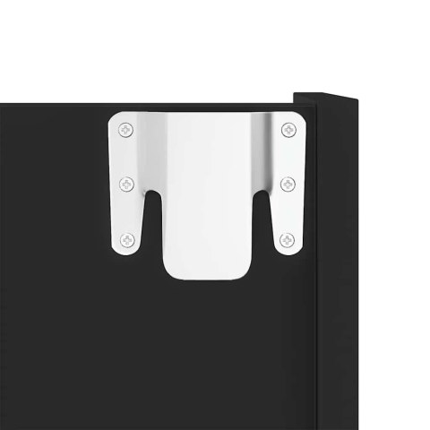 PÓŁKI ŚCIENNE NA BUTY 4 SZT. CZARNE 60X18X60CM