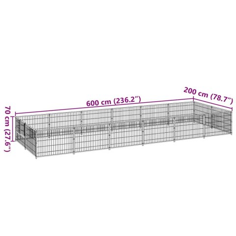 KOJEC DLA PSA CZARNY 12M² STALOWY