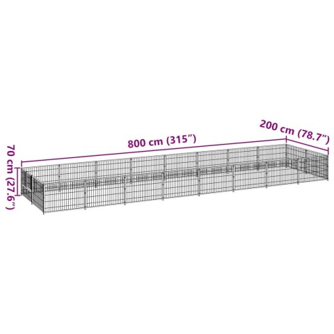 KOJEC DLA PSA CZARNY 16M² STALOWY
