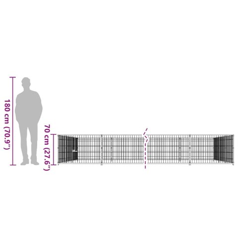 KOJEC DLA PSA SREBRNY 15M² STALOWY