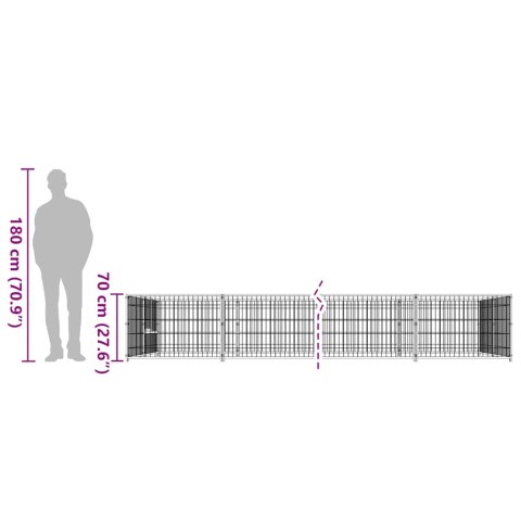 KOJEC DLA PSA SREBRNY 20M² STALOWY