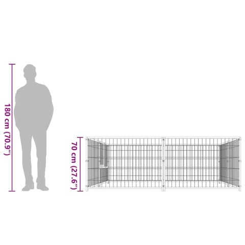KOJEC DLA PSA SREBRNY 4M² STALOWY