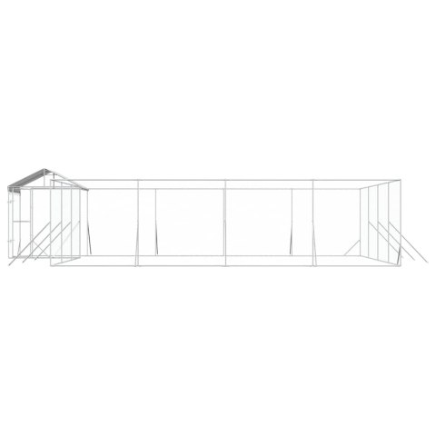 KOJEC DLA PSA Z DACHEM SREBRNY 10X8X2,5M STAL GALWANIZOWANA