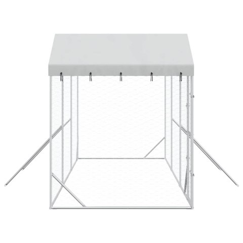 KOJEC DLA PSA Z DACHEM SREBRNY 6X2X2,5M STAL GALWANIZOWANA