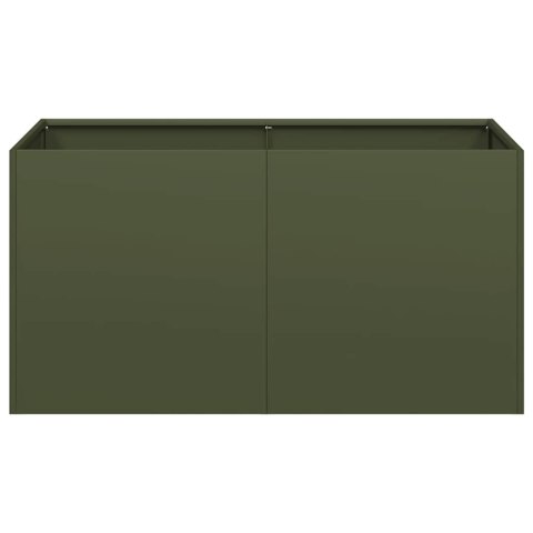 DONICA OGRODOWA OLIWKOWA 80X40X40CM STAL WALCOWANA NA ZIMNO