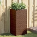 DONICE OGRODOWE 2 SZT. BRĄZOWE 40X40X80CM RATTAN PE