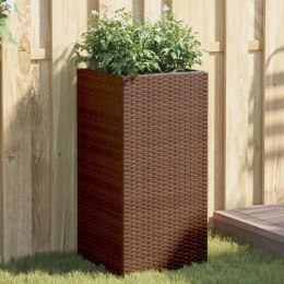 DONICE OGRODOWE 2 SZT. BRĄZOWE 40X40X80CM RATTAN PE