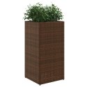 DONICE OGRODOWE 2 SZT. BRĄZOWE 40X40X80CM RATTAN PE