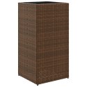 DONICE OGRODOWE 2 SZT. BRĄZOWE 40X40X80CM RATTAN PE