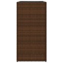 DONICE OGRODOWE 2 SZT. BRĄZOWE 40X40X80CM RATTAN PE