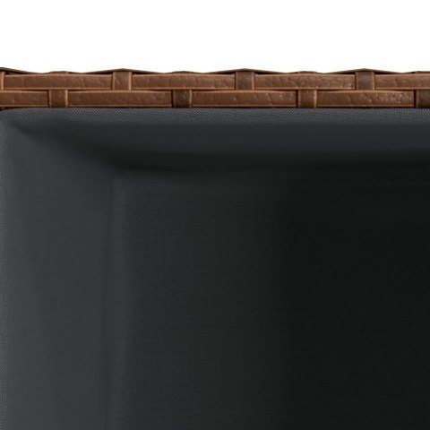 DONICE OGRODOWE 2 SZT. BRĄZOWE 40X40X80CM RATTAN PE