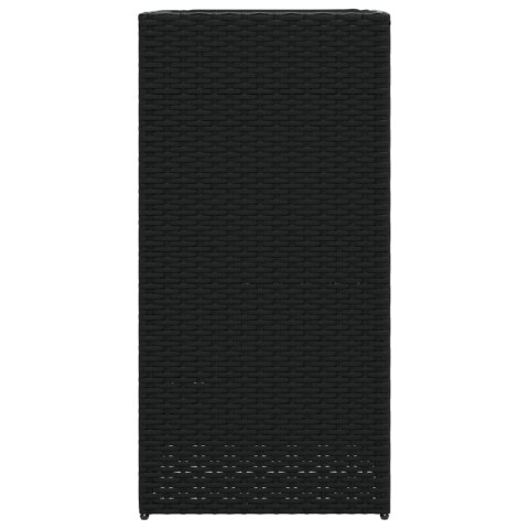 DONICE OGRODOWE 2 SZT. CZARNE 40X40X80CM RATTAN PE