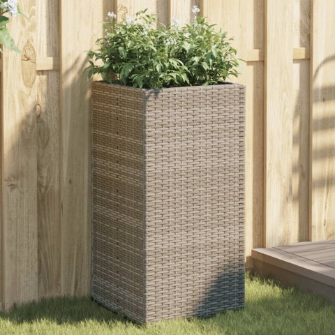 DONICE OGRODOWE 2 SZT. SZARE 40X40X80CM RATTAN PE