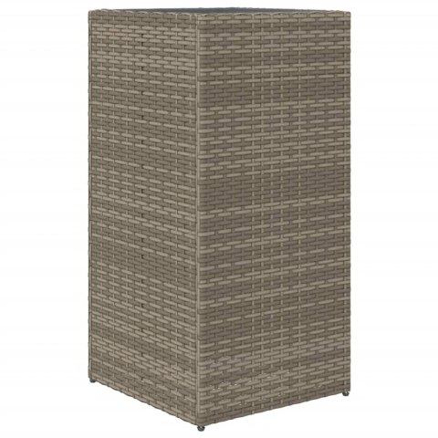 DONICE OGRODOWE 2 SZT. SZARE 40X40X80CM RATTAN PE