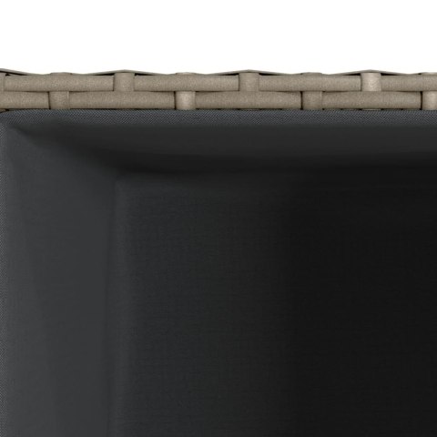 DONICE OGRODOWE 2 SZT. SZARE 40X40X80CM RATTAN PE