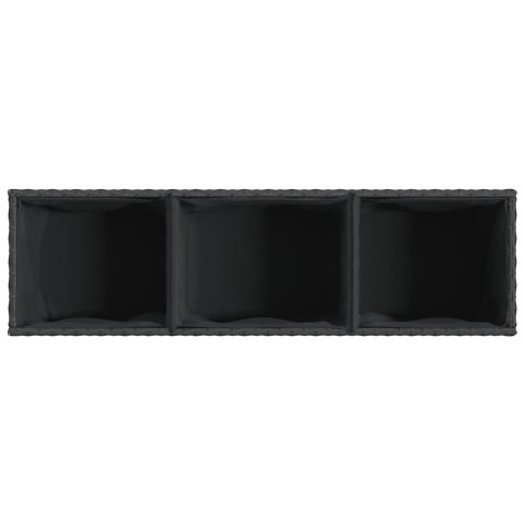 DONICE OGRODOWE Z 3 WKŁADAMI 2 SZT. CZARNE 105X30X32CM