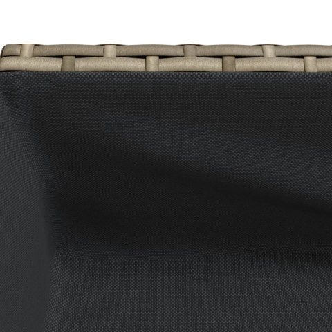 DONICE OGRODOWE Z PÓŁKĄ 2 SZT. SZARE 70X28X70CM POLIRATTAN