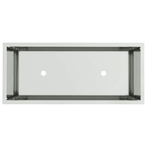 PODWYŻSZONA DONICZKA OGRODOWA SREBRNA 60X26X45CM