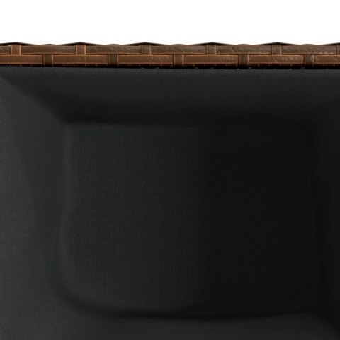 DONICE OGRODOWE 2 SZT. BRĄZOWE 36X30X32CM POLIRATTAN