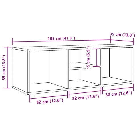 ŁAWKA NA BUTY SZAROŚĆ BETONU 105X35X35CM