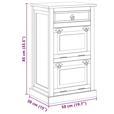 SZAFA PRZYDYMIONY DĄB 100X50X200CM