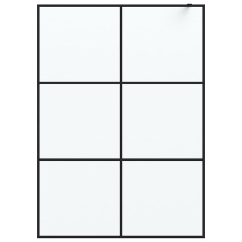 ŚCIANKA PRYSZNICOWA CZARNA 140X195CM MROŻONE SZKŁO ESG