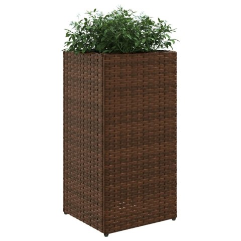 DONICA OGRODOWA OGRODOWA BRĄZOWA 30X30X60CM RATTAN PE