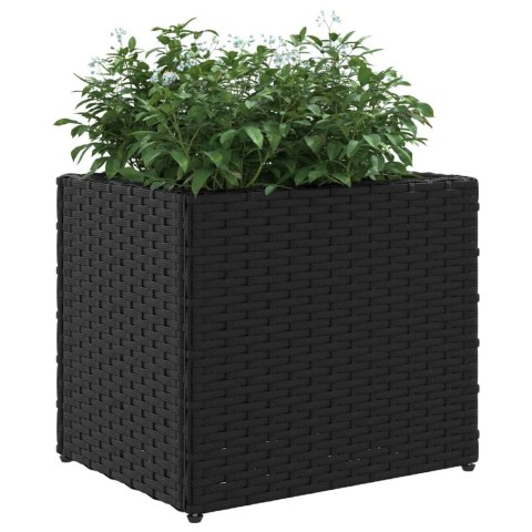 DONICA OGRODOWA OGRODOWA CZARNA 36X30X32CM RATTAN PE