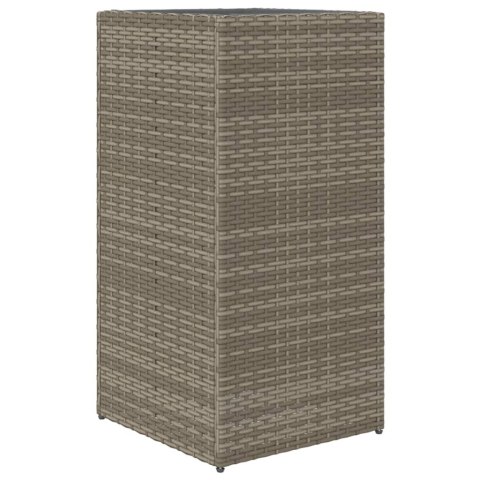DONICA OGRODOWA OGRODOWA SZARA 40X40X80CM RATTAN PE