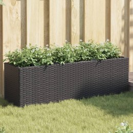 DONICA OGRODOWA OGRODOWA Z 3 WKŁADAMI CZARNA 105X30X32CM RATTAN PE