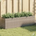 DONICA OGRODOWA OGRODOWA Z 3 WKŁADAMI SZARA 105X30X32CM RATTAN PE