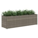 DONICA OGRODOWA OGRODOWA Z 3 WKŁADAMI SZARA 105X30X32CM RATTAN PE