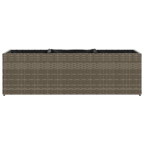 DONICA OGRODOWA OGRODOWA Z 3 WKŁADAMI SZARA 105X30X32CM RATTAN PE