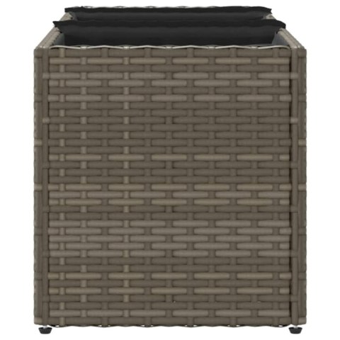 DONICA OGRODOWA OGRODOWA Z 3 WKŁADAMI SZARA 105X30X32CM RATTAN PE