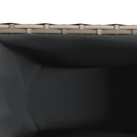 DONICA OGRODOWA OGRODOWA Z 3 WKŁADAMI SZARA 105X30X32CM RATTAN PE