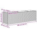 DONICA OGRODOWA OGRODOWA Z 3 WKŁADAMI SZARA 105X30X32CM RATTAN PE
