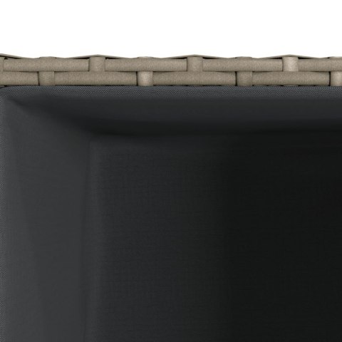 DONICE OGRODOWE 3 SZT. SZARE POLIRATTAN