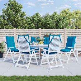 PODUSZKI NA KRZESŁA Z WYSOKIM OPARCIEM 6 SZT. JASNONIEBIESKIE