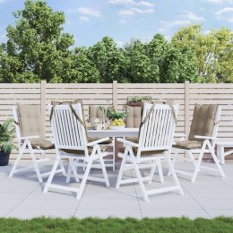 PODUSZKI NA KRZESŁA Z WYSOKIM OPARCIEM 6 SZT. TAUPE OXFORD