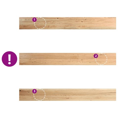 PARAPETY 2 SZT. SUROWE 160X20X2CM LITE DREWNO DĘBOWE