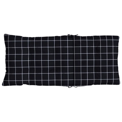 PODUSZKI NA KRZESŁA Z WYSOKIM OPARCIEM 2 SZT. CZARNA KRATA