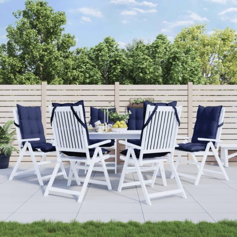 PODUSZKI NA KRZESŁA Z WYSOKIM OPARCIEM 6 SZT. GRANATOWE