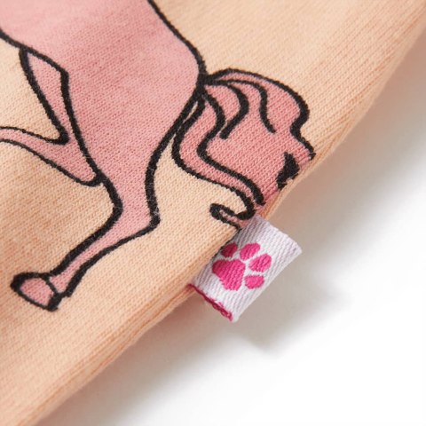 PIŻAMA DZIECIĘCA Z KRÓTKIMI RĘKAWAMI JASNOPOMARAŃCZOWA 128