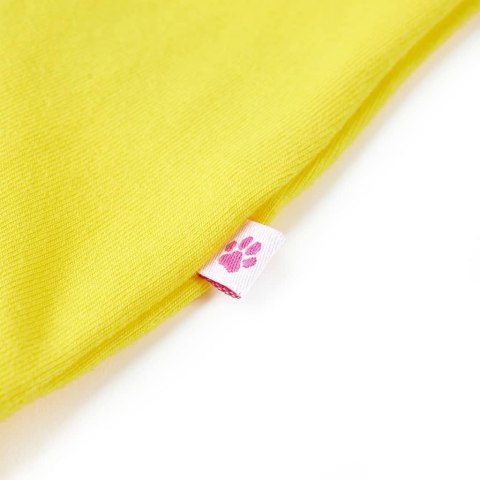 KOSZULKA DZIECIĘCA Z KRÓTKIMI RĘKAWAMI JASKRAWOŻÓŁTA 140