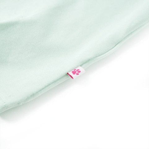 KOSZULKA DZIECIĘCA Z KRÓTKIMI RĘKAWAMI JASNOMIĘTOWA 140