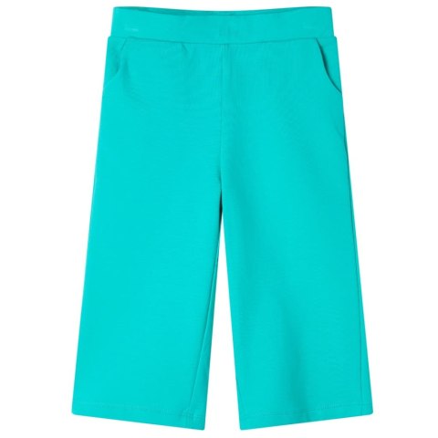 SPODNIE DZIECIĘCE Z SZEROKIMI NOGAWKAMI MIĘTOWE 116