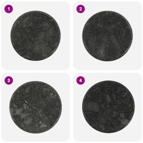 BLAT DO STOŁU CZARNY Ø60X2,5CM MARMUR