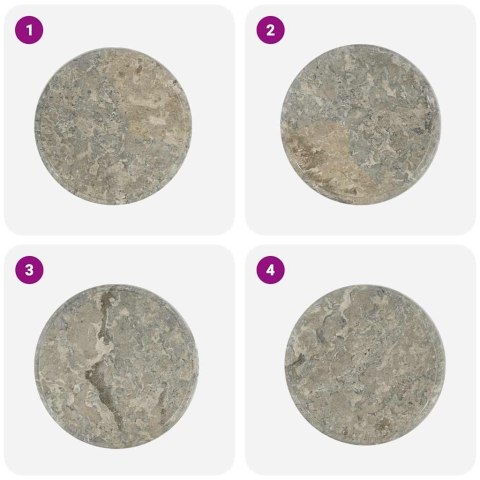 BLAT DO STOŁU SZARY Ø40X2,5CM MARMUR