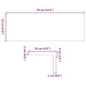 STOPNIE SCHODOWE 16 SZT. BRĄZOWE 70X25X2CM LITE DREWNO DĘBOWE