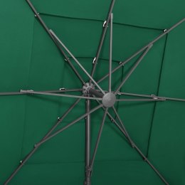 4-POZIOMOWY PARASOL NA ALUMINIOWYM SŁUPKU ZIELONY 250X250CM